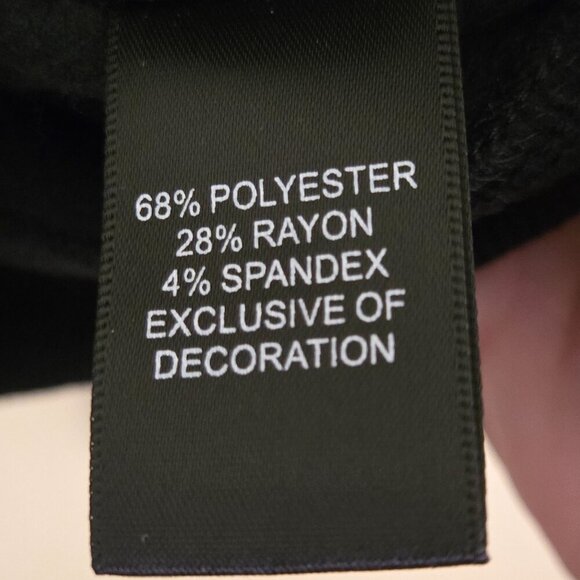 Marled NWT Black With Silver Foil Hearts Crewneck Sweaters Size S - Picture 7 of 7